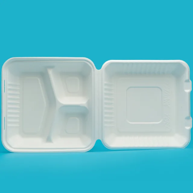 9 inch 3 compt. clamshell