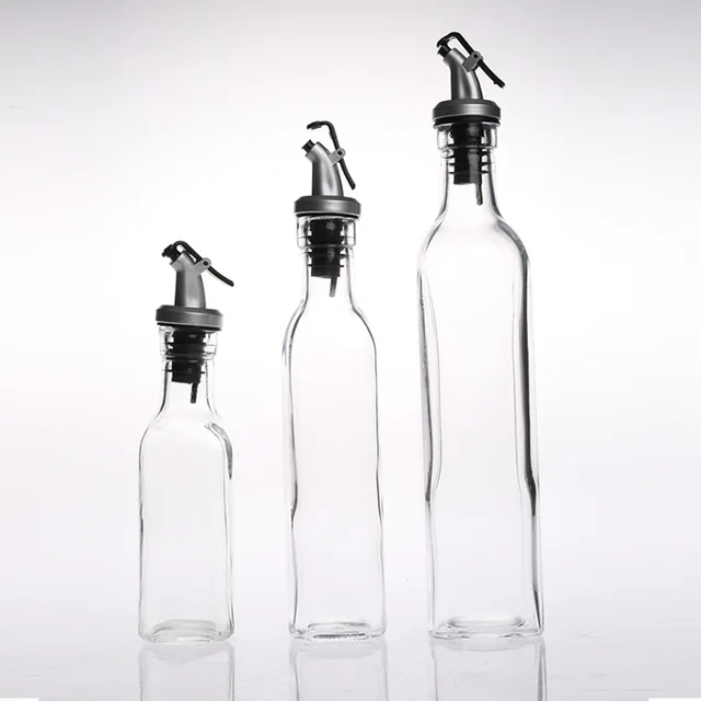 Soda glass oil and honey bottle