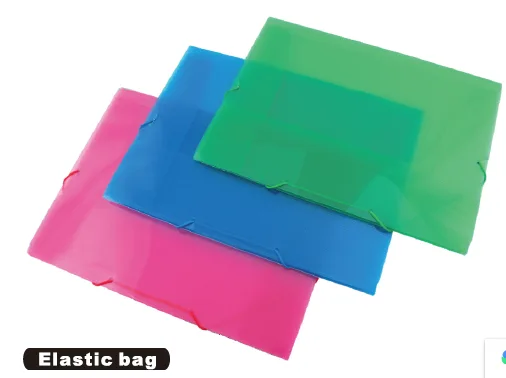 0)PP Elastic organizer file folder A4/A5 file carry bag with bands closure office/school