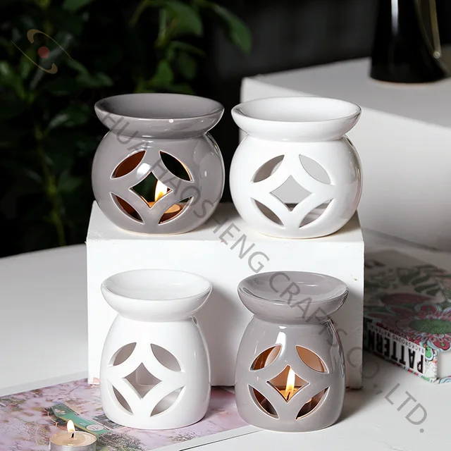 Ceramic oil burner with hollow