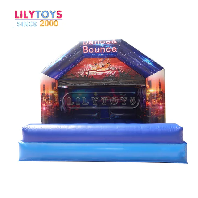 Inflatable bouncy combo castle/inflatable moonwalk