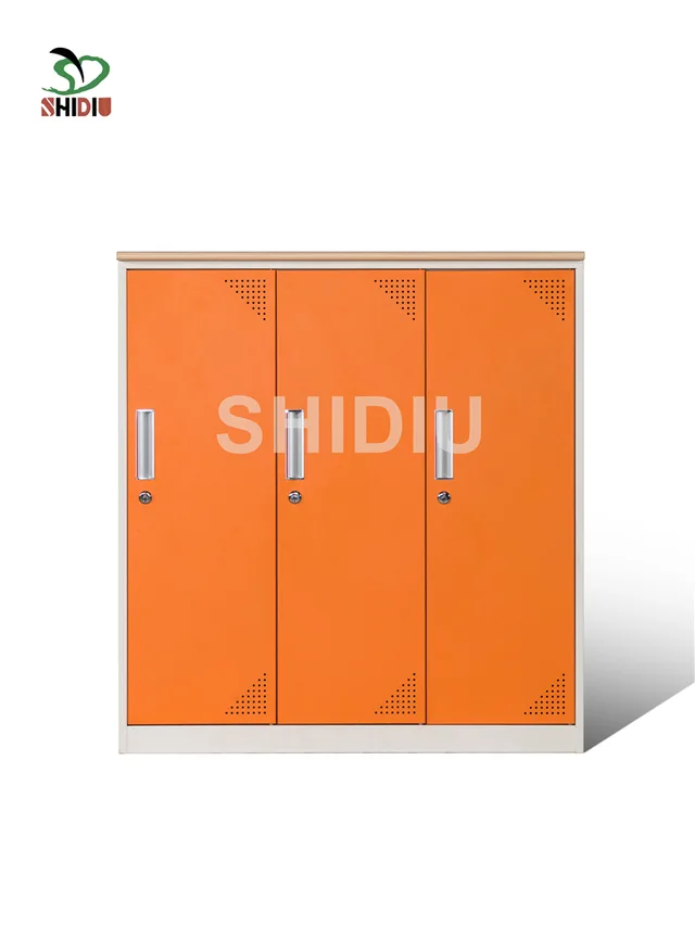 “A” Luoyang Steel Office Furniture Half-height 3 door Cabinet