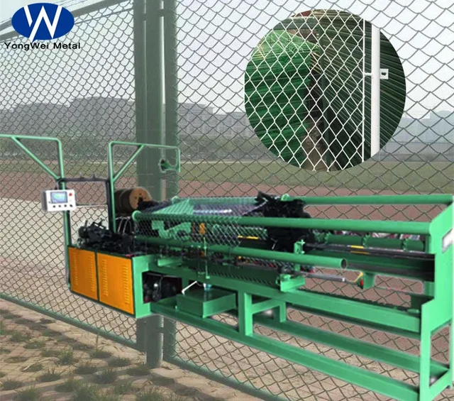 Chain link fence making machine