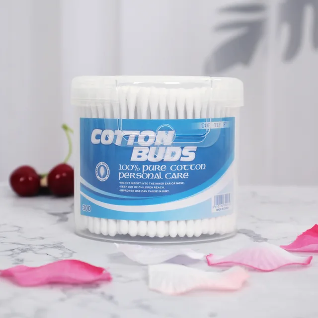 #1 A Plastic cotton buds in PP canister