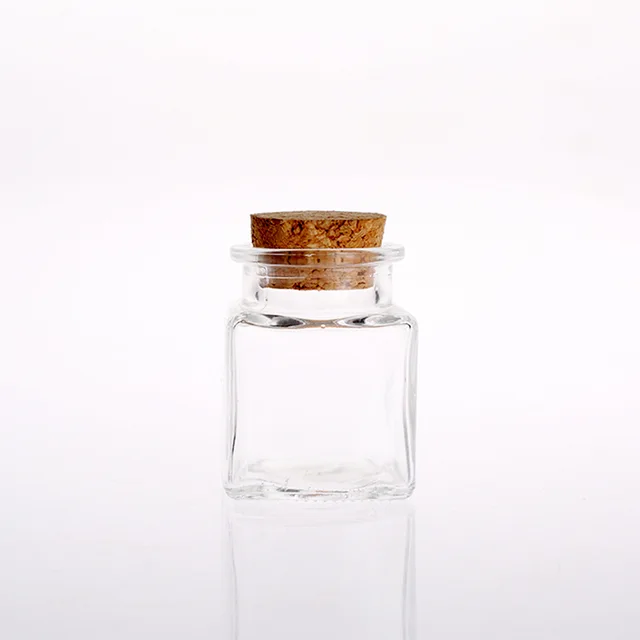 Glass canister with cork lid