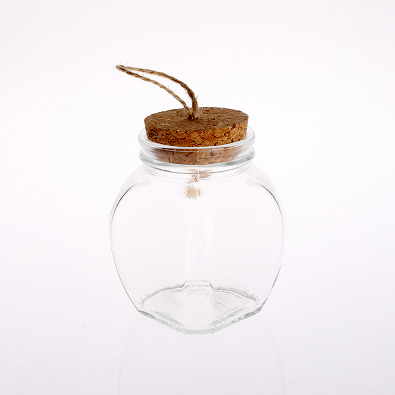Mini glass canister with cork