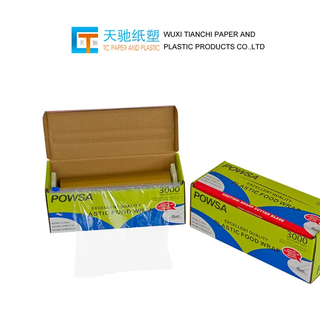 Clear PVC Cling Film Kitchen Use With Cutter Box