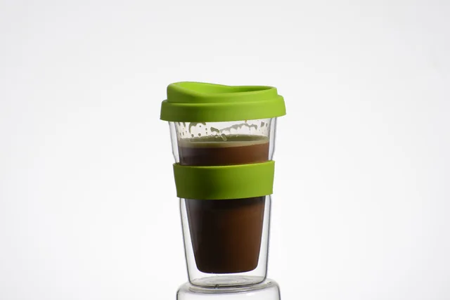 Glass coffee cup