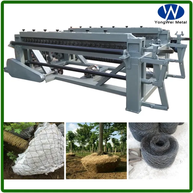 Tree root transplant wire mesh machine