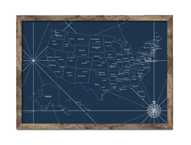 Wooden frame blue board