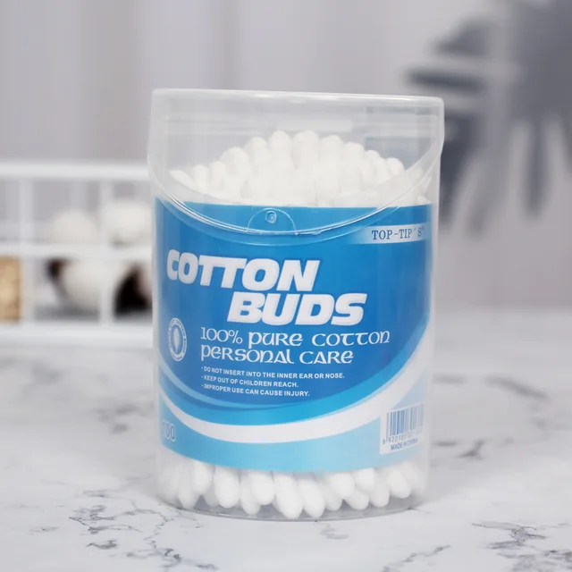 #1 A Plastic cotton buds in PP canister