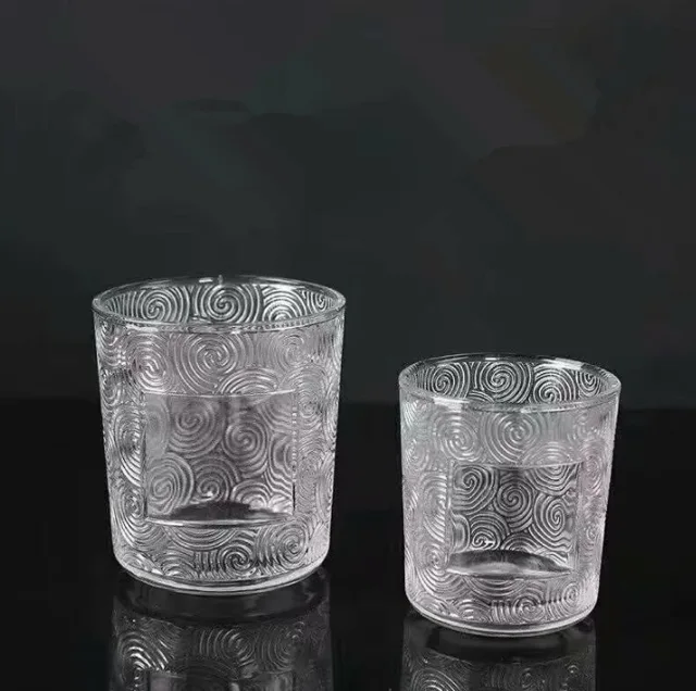 Hot-selling fine pattern decorative glass candle holder, glass votive candle holderfor wedding decoration