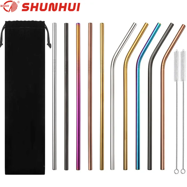 SH-Straw Reusable Metal Drinking Stainless Steel Straws