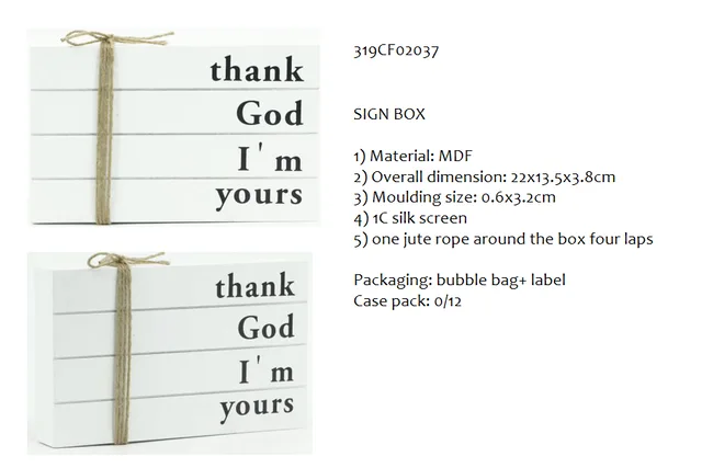MDF sign box