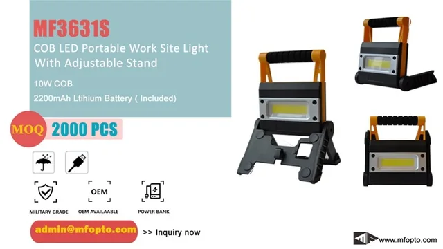 Work light on stand