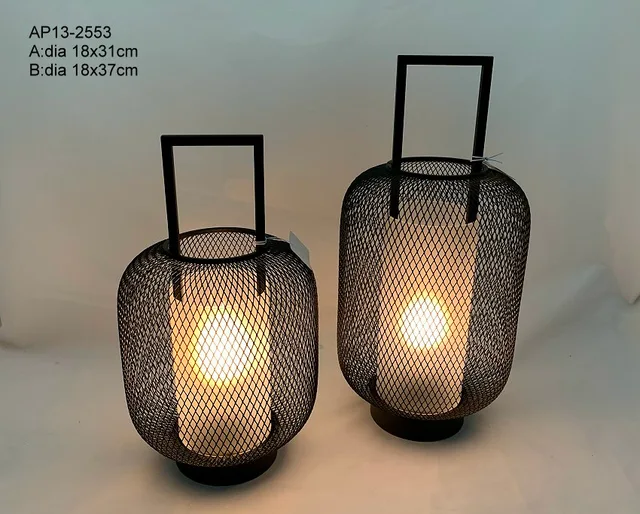 Light Up Chicken Wire Lantern With LED Light