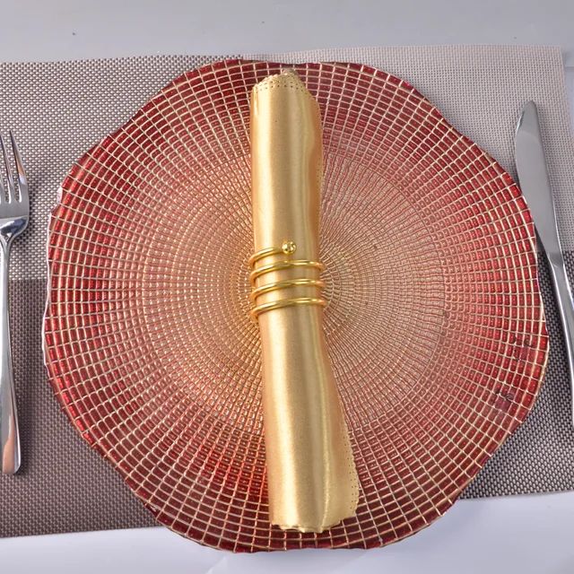 Flower shaped plate, fruit / food / buffet glass charger plate for restaurant wedding