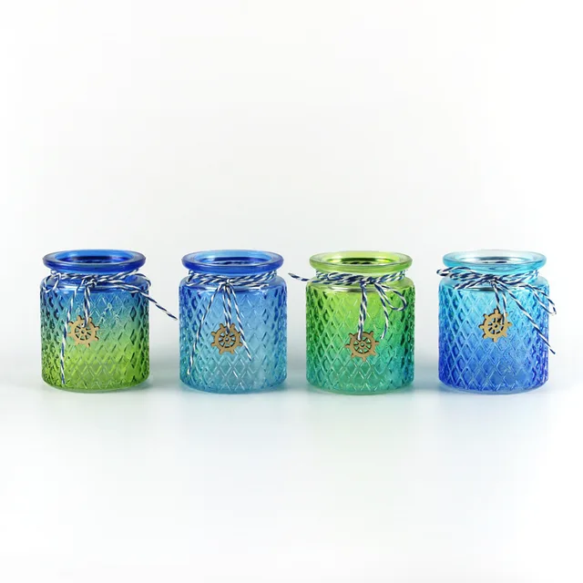 Glass candle holder