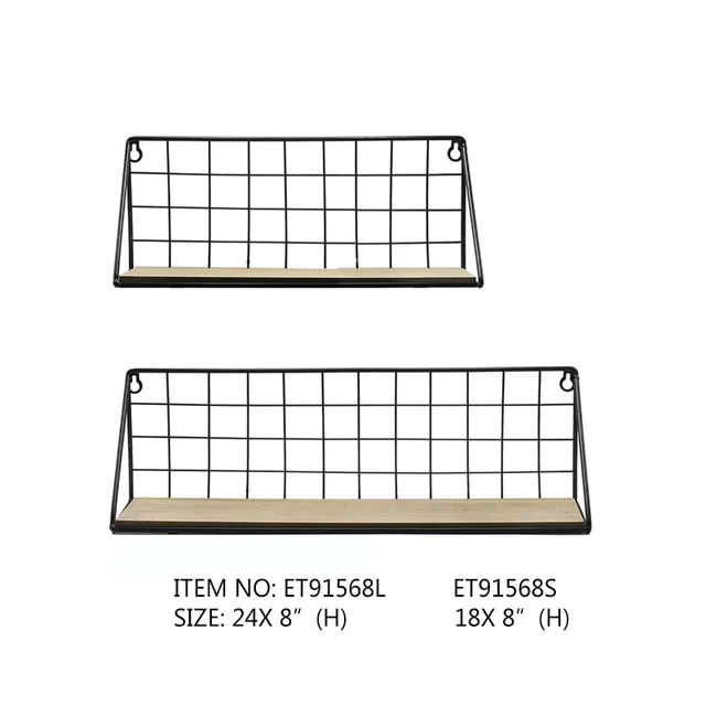 Wood metal shelf