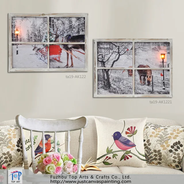 LED canvas wall art print Christmas