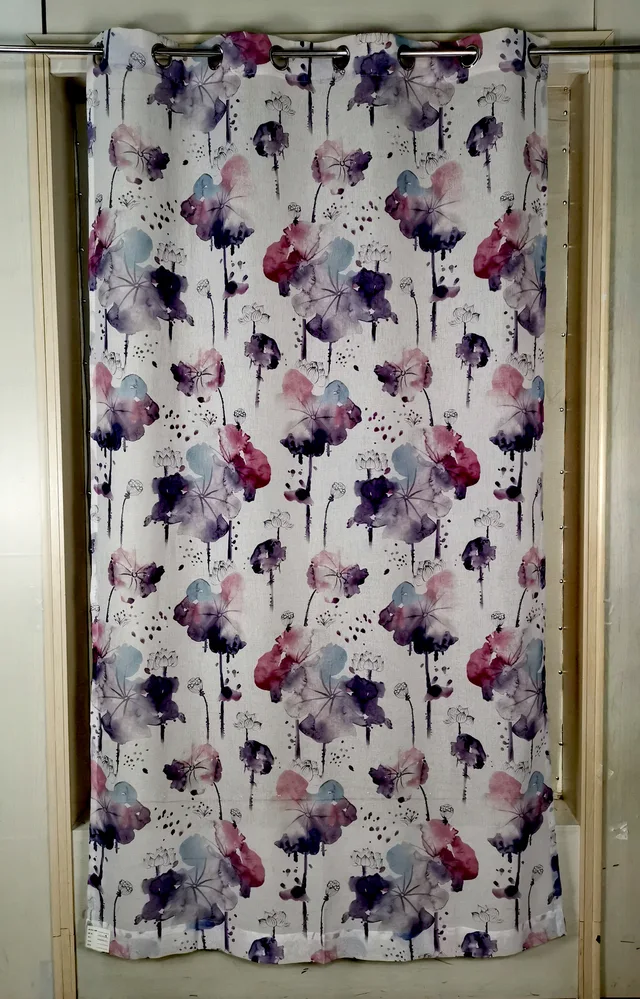 100% polyester printing sheer curtain