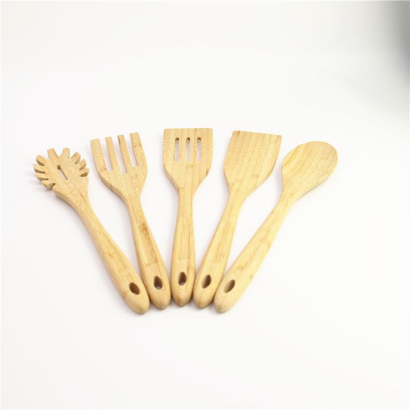 Bamboo cooking spoon set
