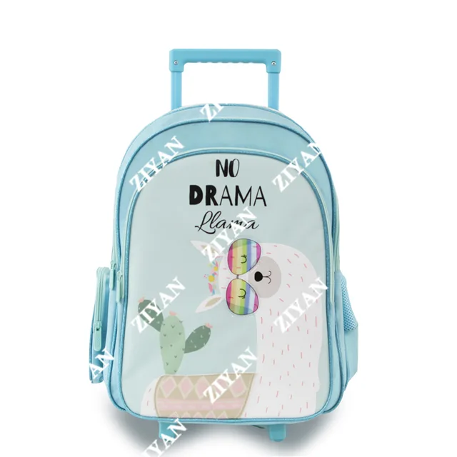 18 inch New Alpaca Pattern School Backpack Trolley Bag