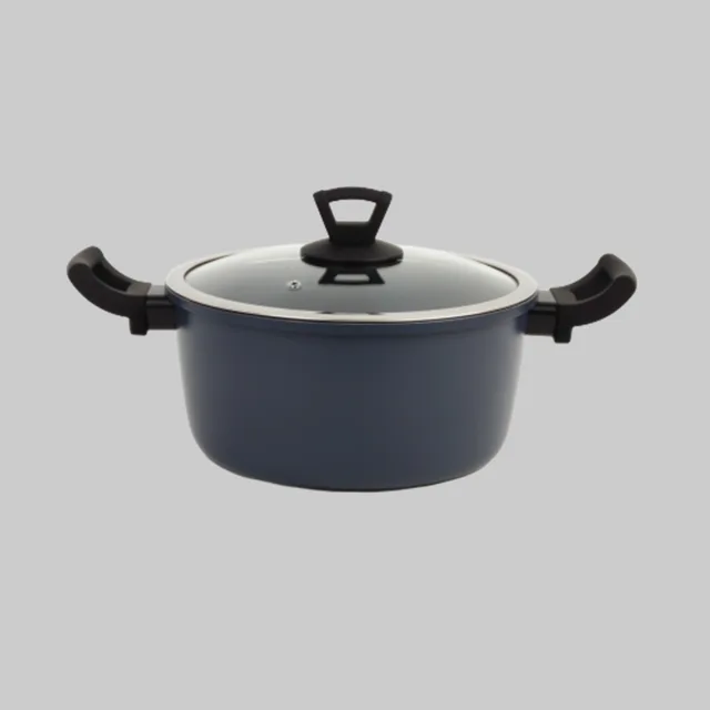 Fake forged aluminum casserole with lid