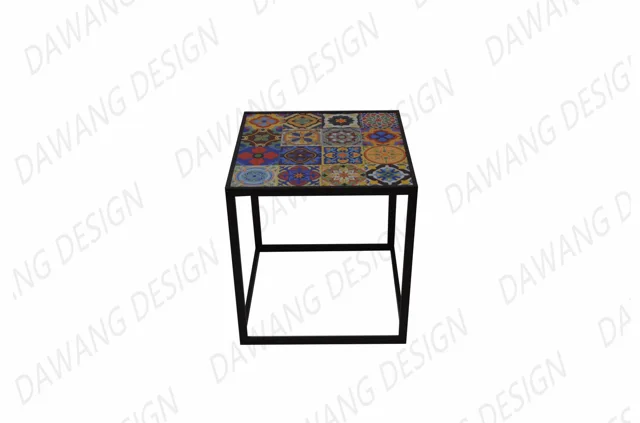 Vintage ceramic tile coffee table