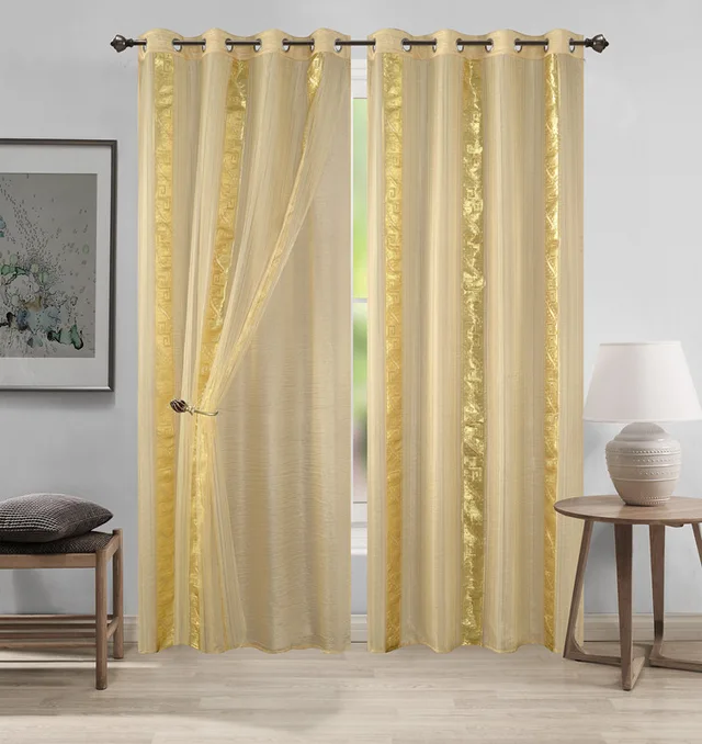 Double jacquard curtain