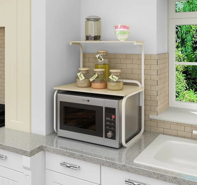 Modern KitcheSpace Saving Practical Metal Microwave Oven Rack