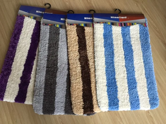 High quality soft fashion Microfiber bath rug non slip mat with TPR bottom