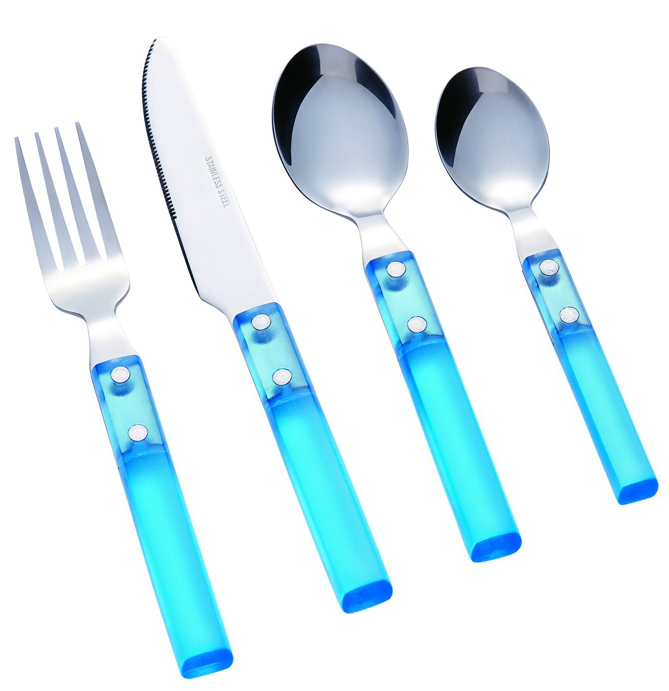 Stainless Steel Cutlery Set with Plastic Handle