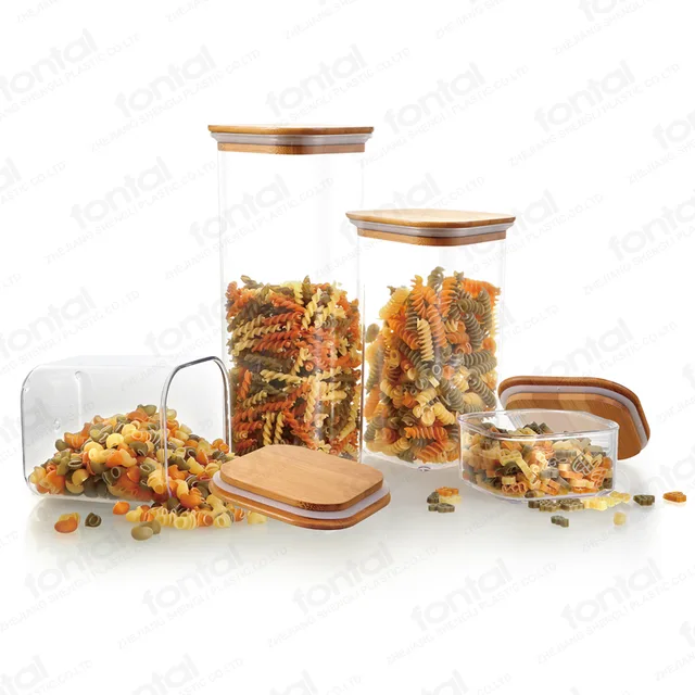Bamboo Lid Canister（Square）