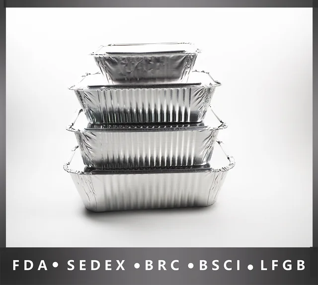 Disposable aluminum foil container
