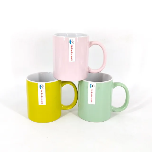 11oz two tone color glazed mug