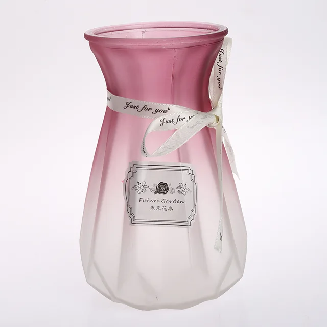Spray color glass vase