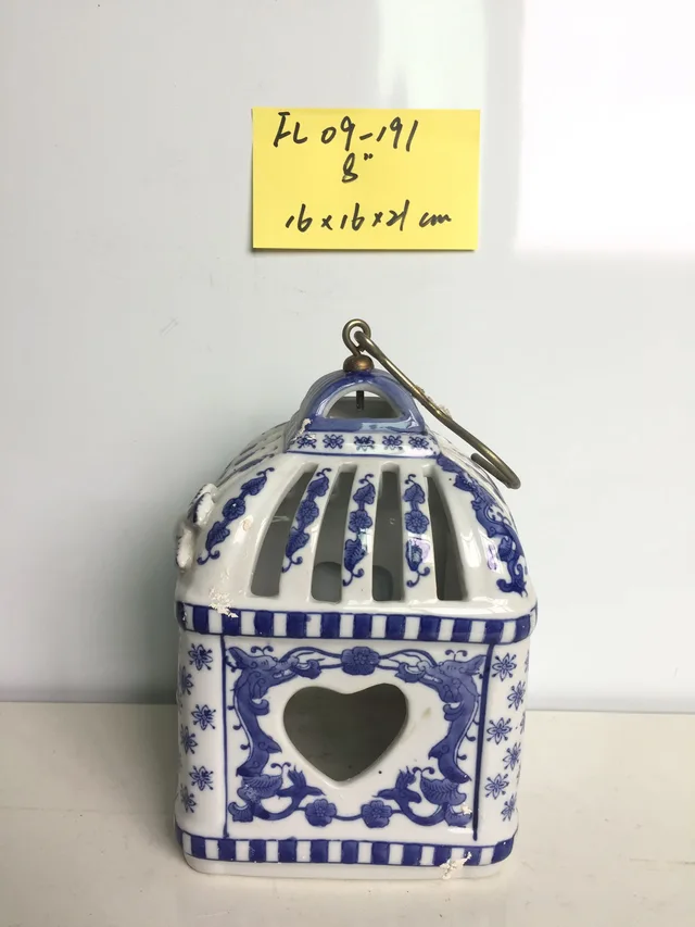 8" ceramic bird cage