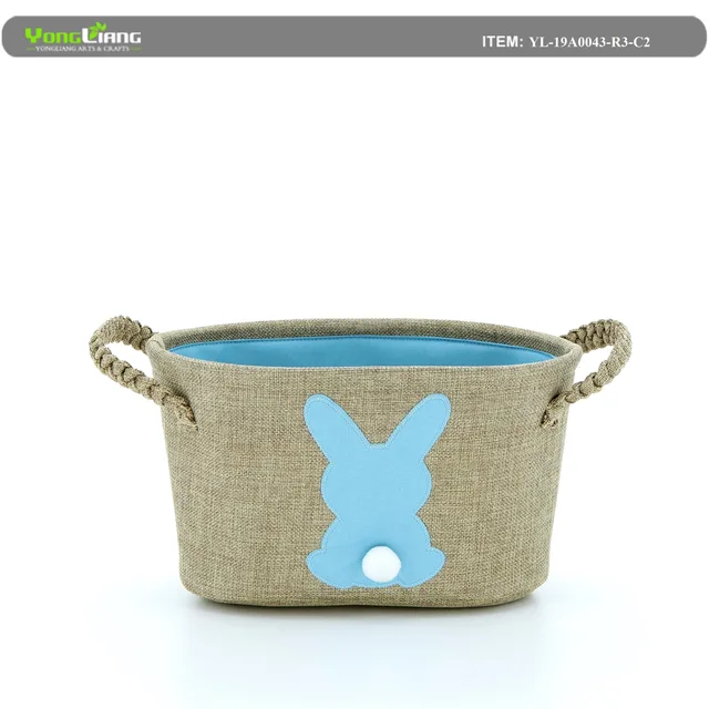 Easter Egg Basket for Kids Bunny storage basket for Eggs Candy and Gifts