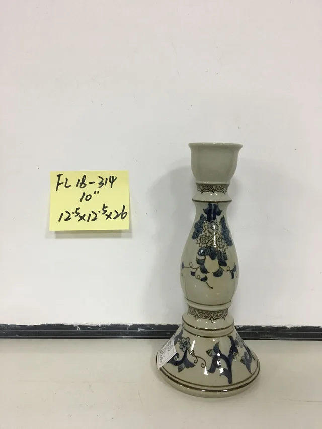10" ceramic candlestick