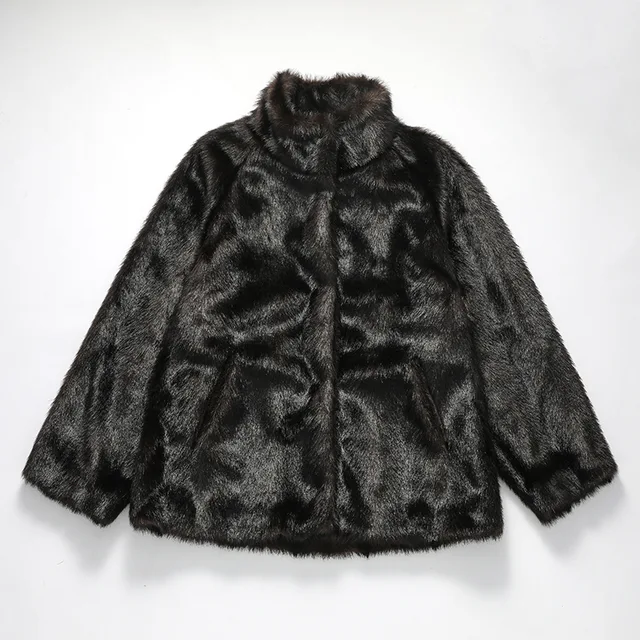 Ladies' fake fur coa