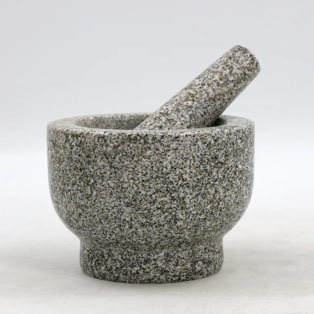 Granite garlic grinder mortar and pestle