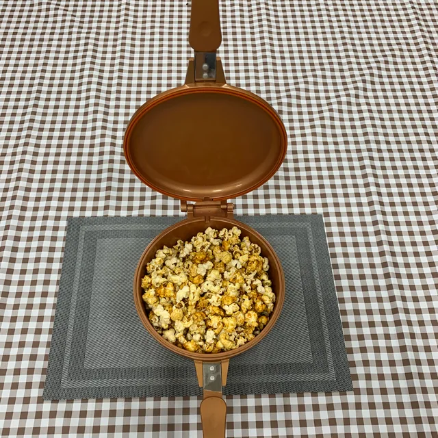 Round double fry pan
