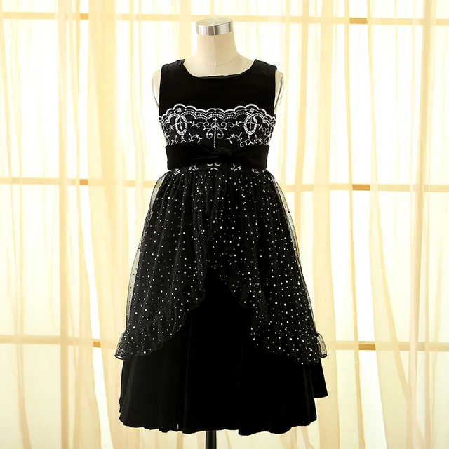 Embroidered flower girl dress