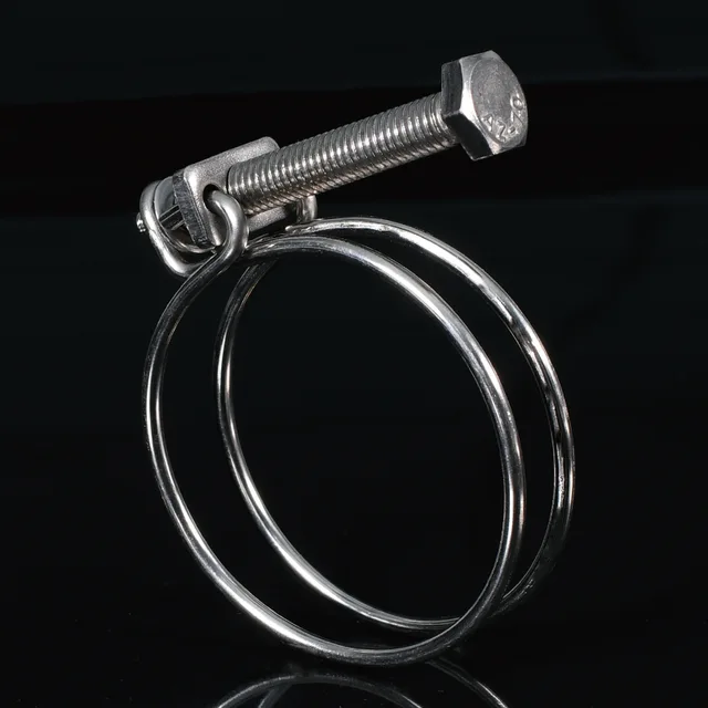 Double wires hose clamp