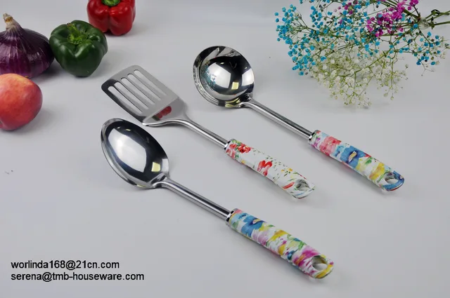 Stainless steel kitchen turner and spoon