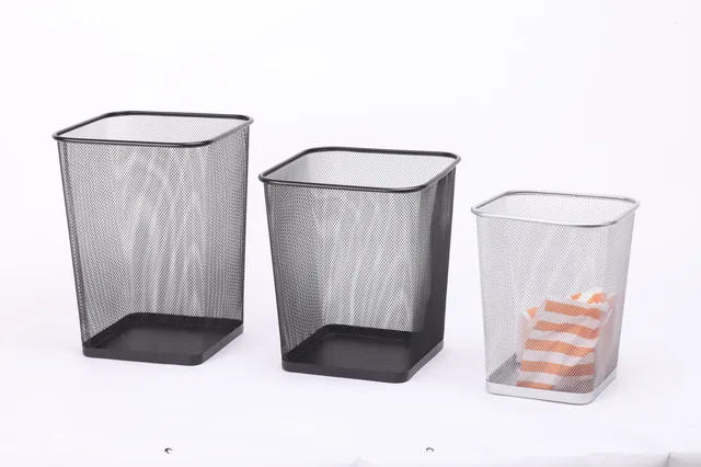 Metal Mesh Wastebasket