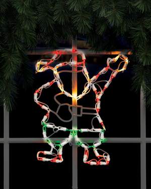 Silhouette window lights, christmas lights, decorative lights