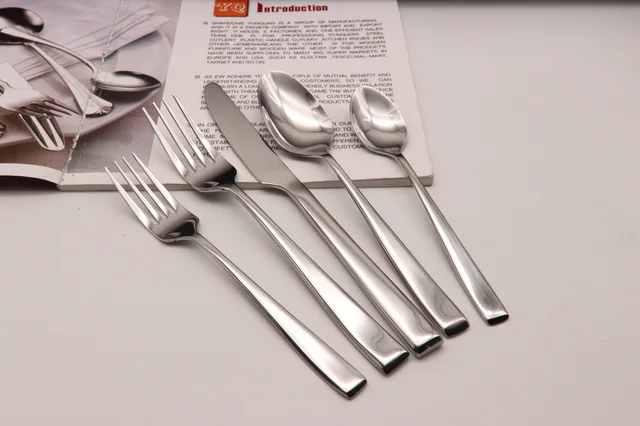 Mirror finish matte finish with black coating stainless steel cutlery