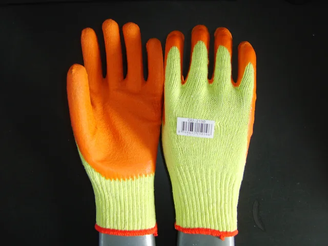Latex Palm Coated Polycotton Gloves